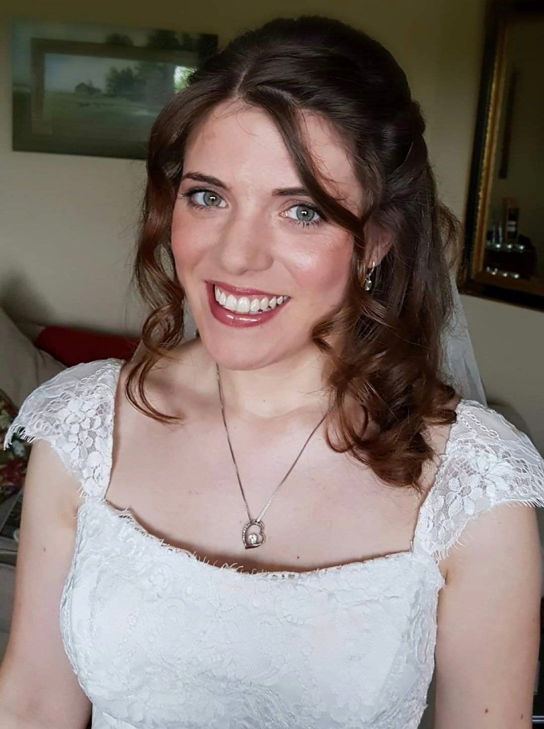 Bride smiling