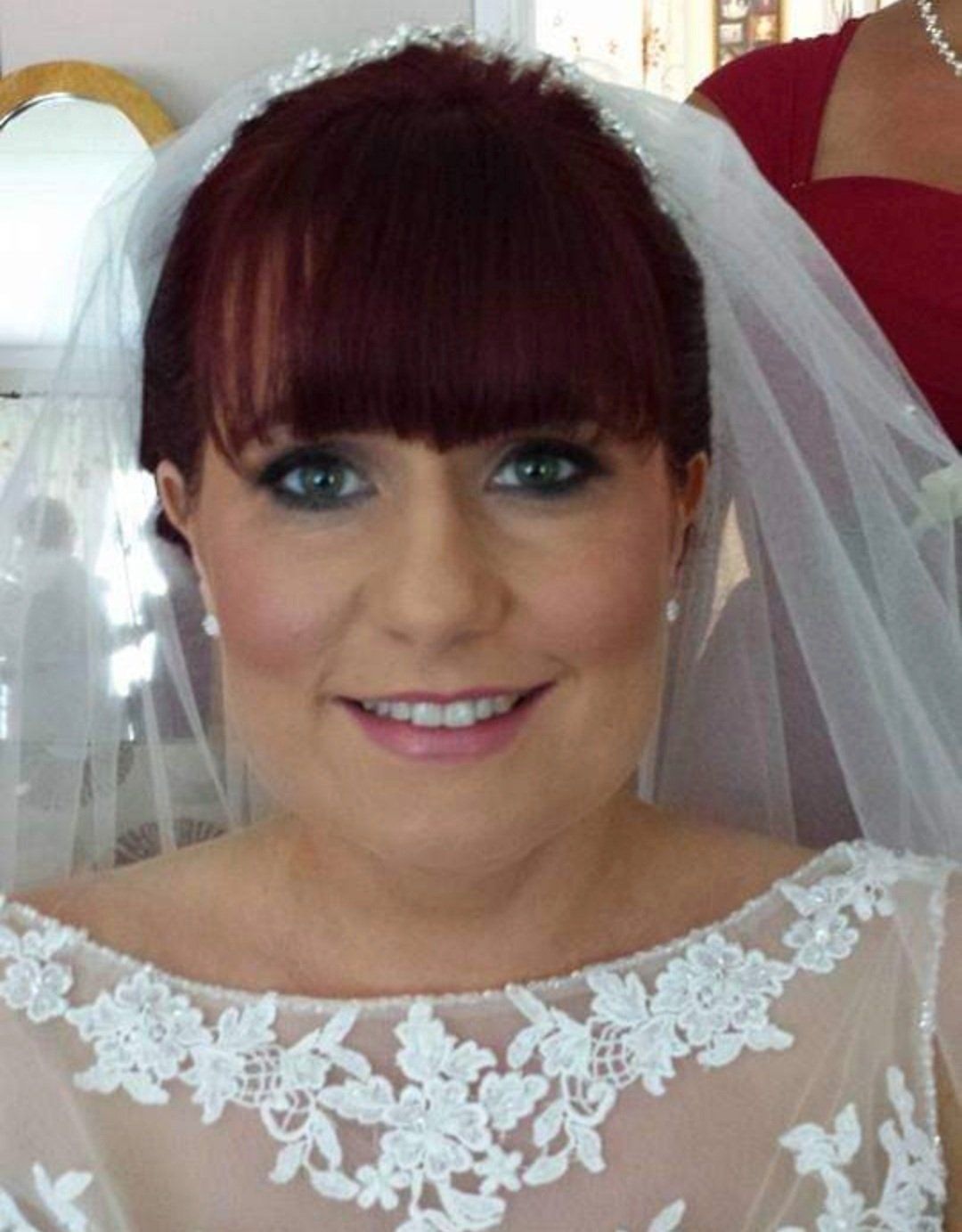 Bride smiling at camera 2