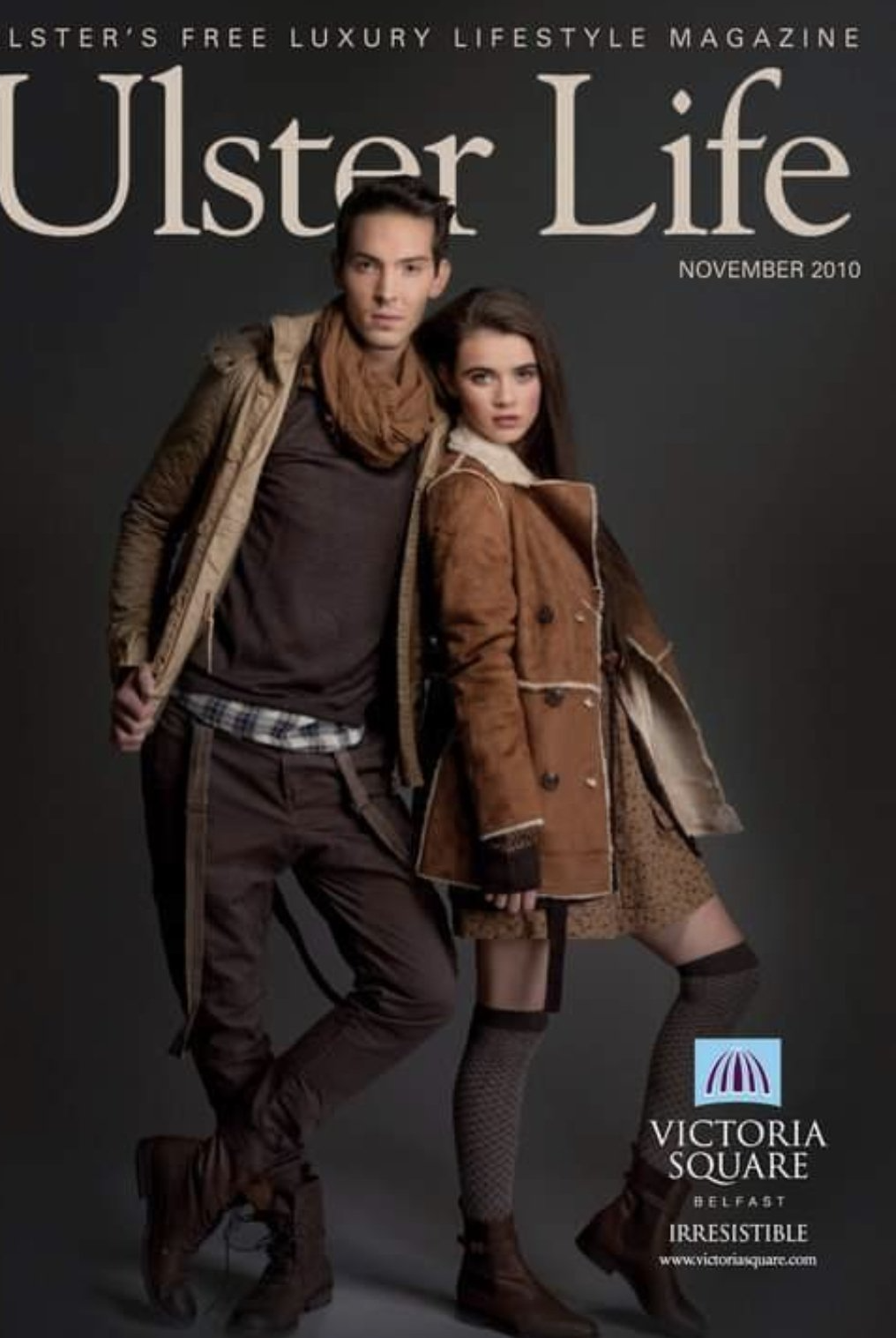 Ulster Life cover with man and woman in cosy winter wear