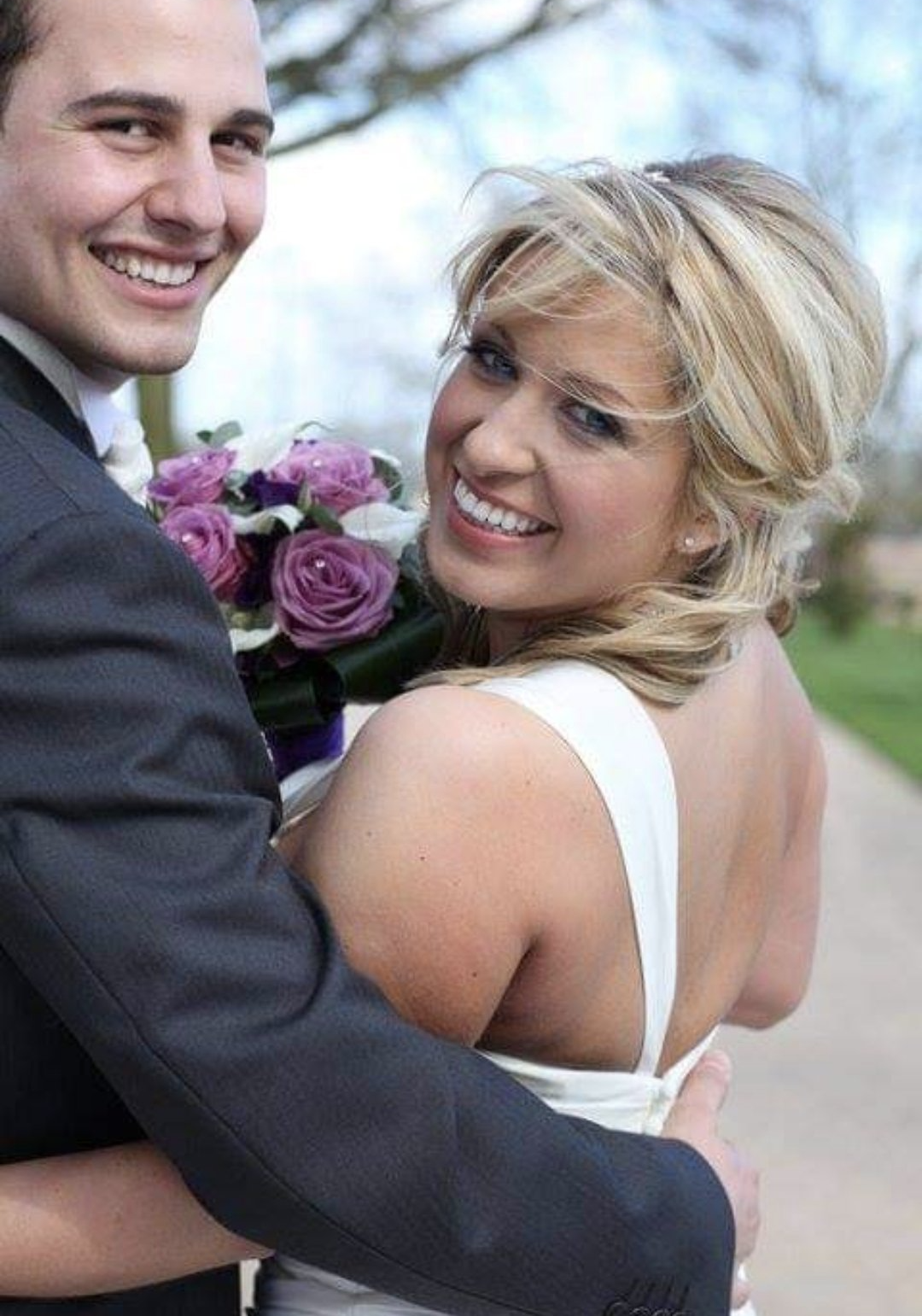 Bride smiling