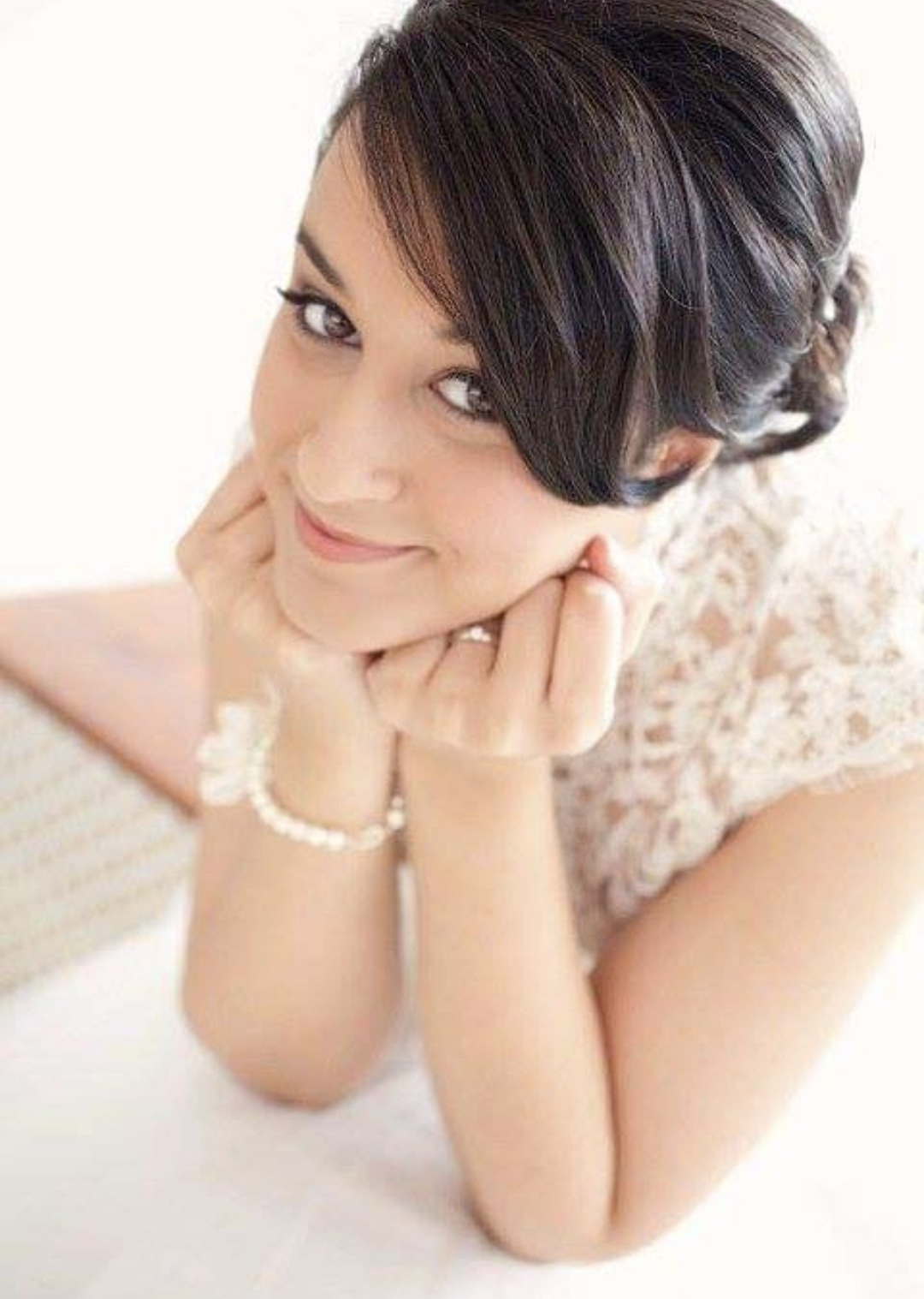 Bride smiling
