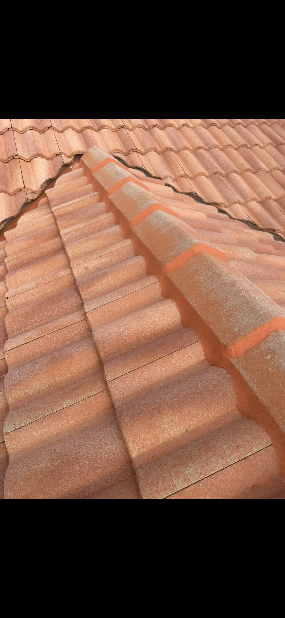 Orange Roof That Has Been Re-pointed — Whirly Bird King in Buderim, QLD