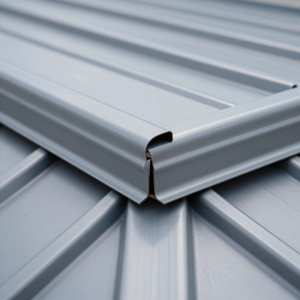 Corner trim and rake edge flashing on completed residential project