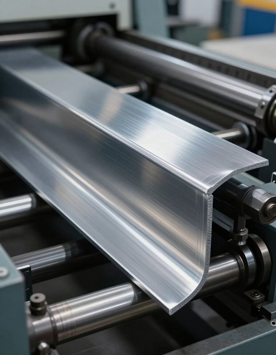 Roll-forming machine producing a clean metal panel edge