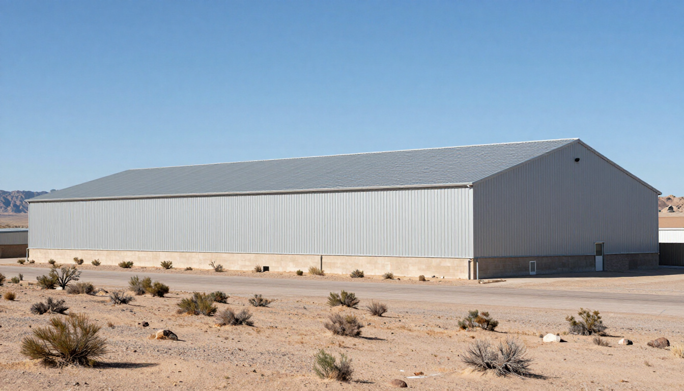 Commercial building with standing seam metal roof in Utah