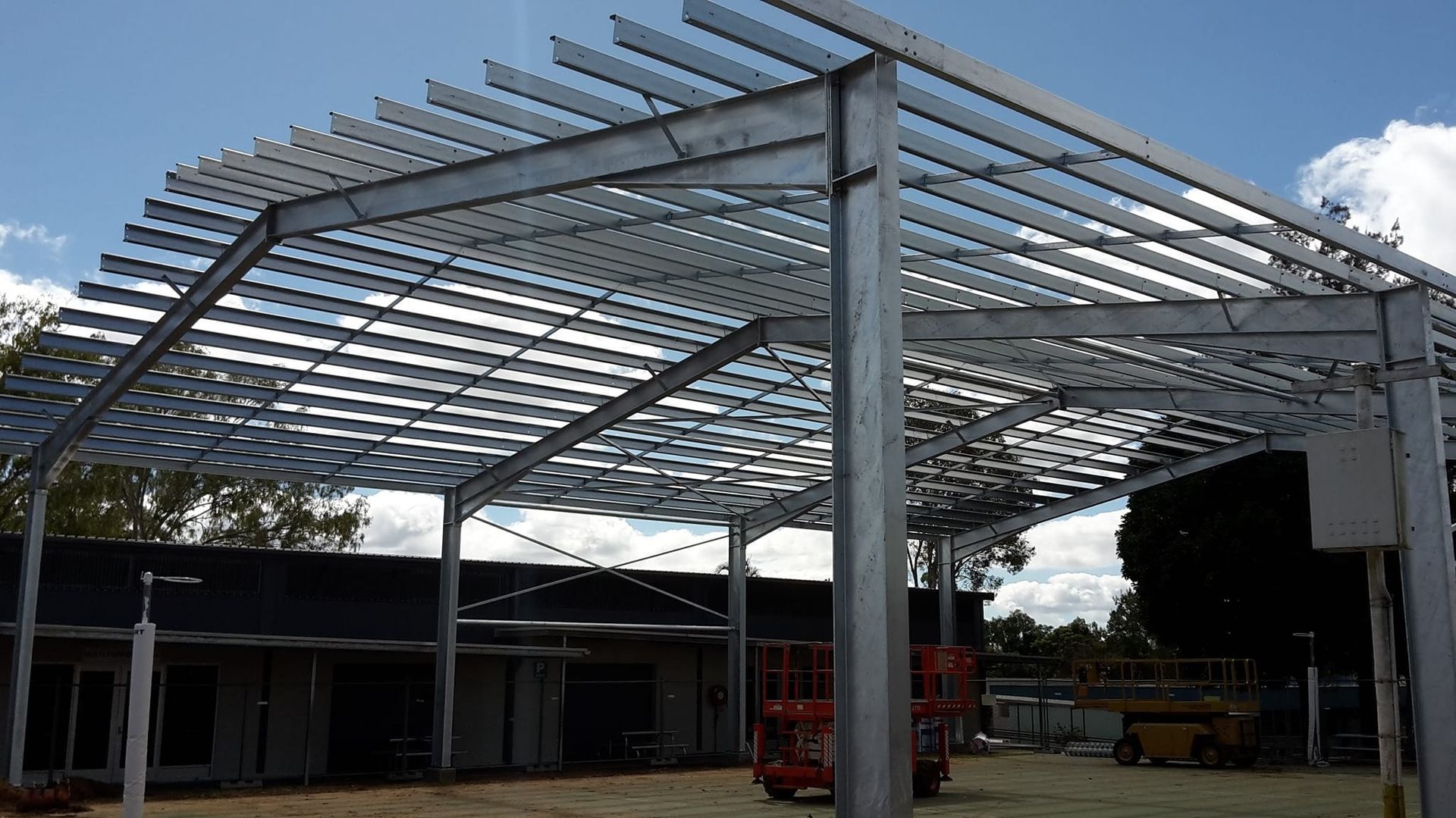 Metal Frame Structure With a Slotted Roof — LM Engineering in Georgetown, QLD