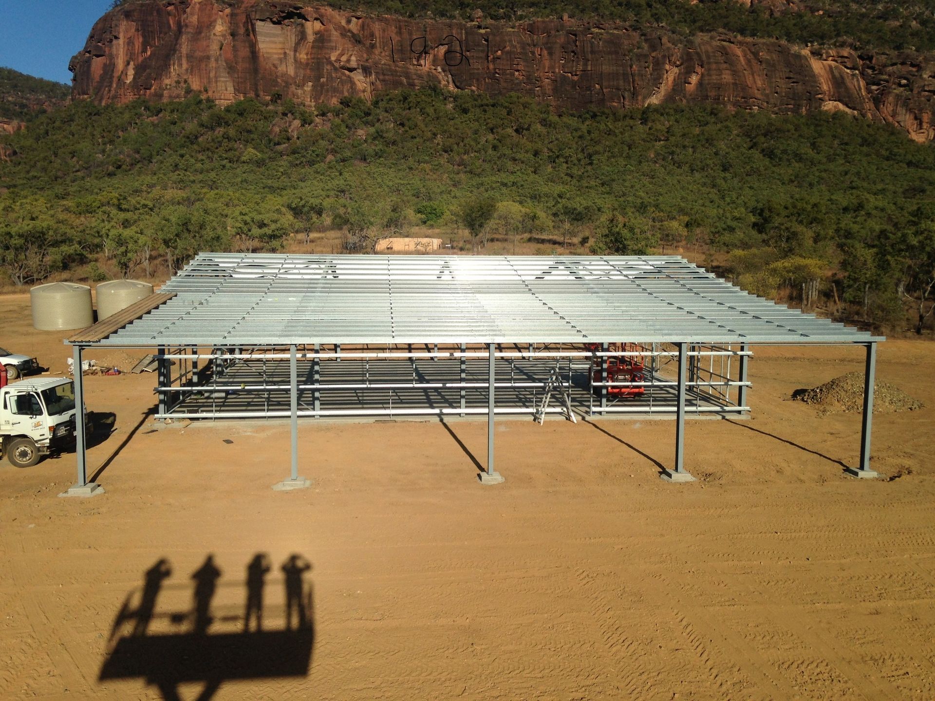 Solar Panels on a Metal Structure in a Desert — LM Engineering In Atherton Tablelands, QLD