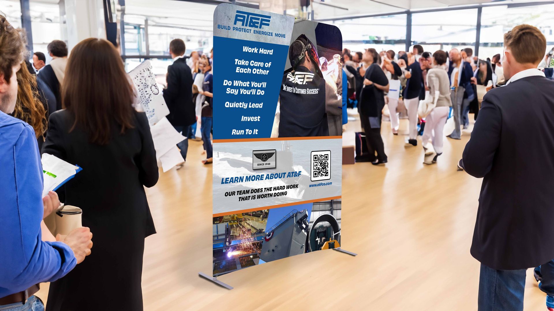 Hiring banner for AT&F.