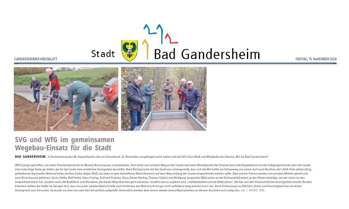 Männer arbeiten an einem Gehwegprojekt in Bad Gandersheim.