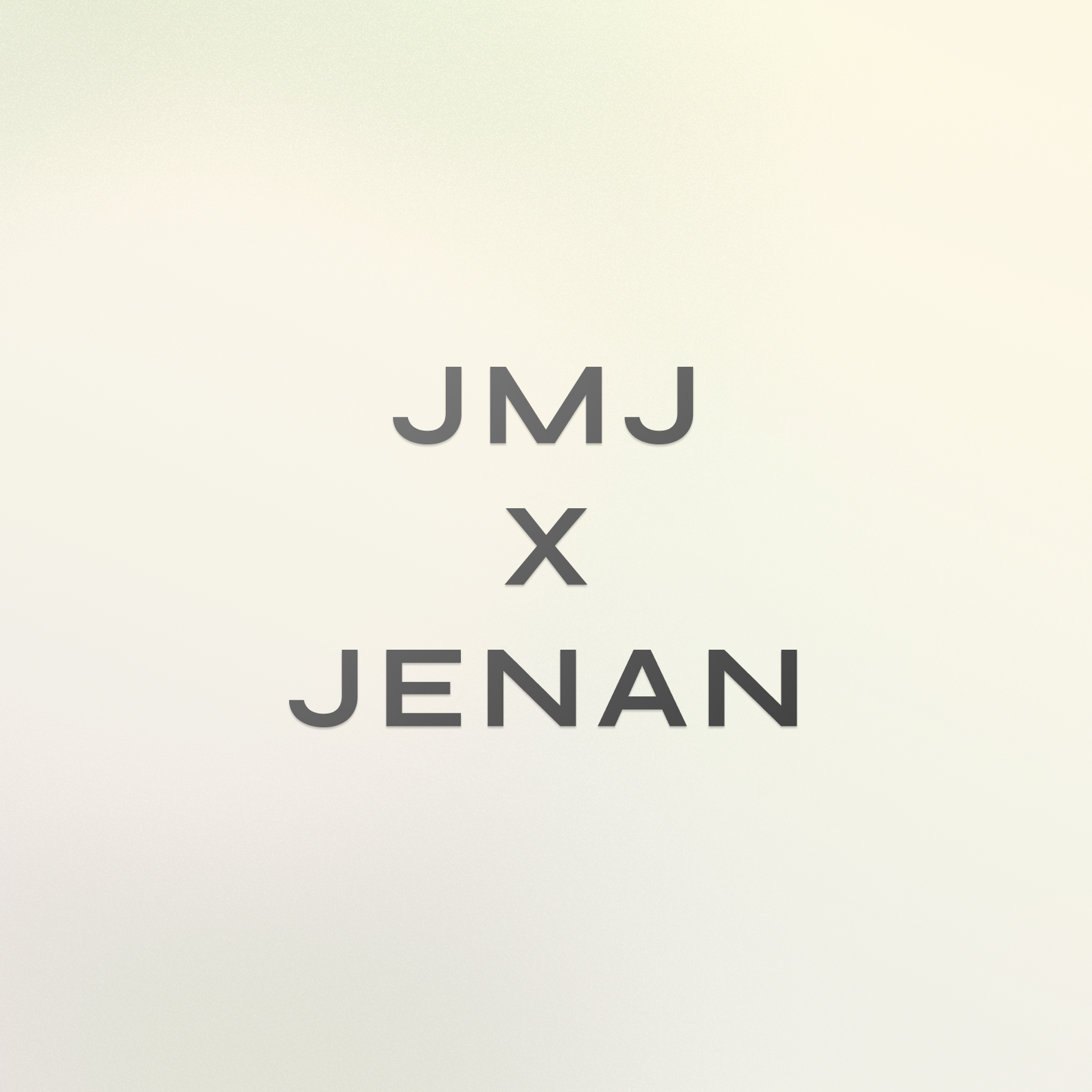 A logo for jmj x jenan on a white background