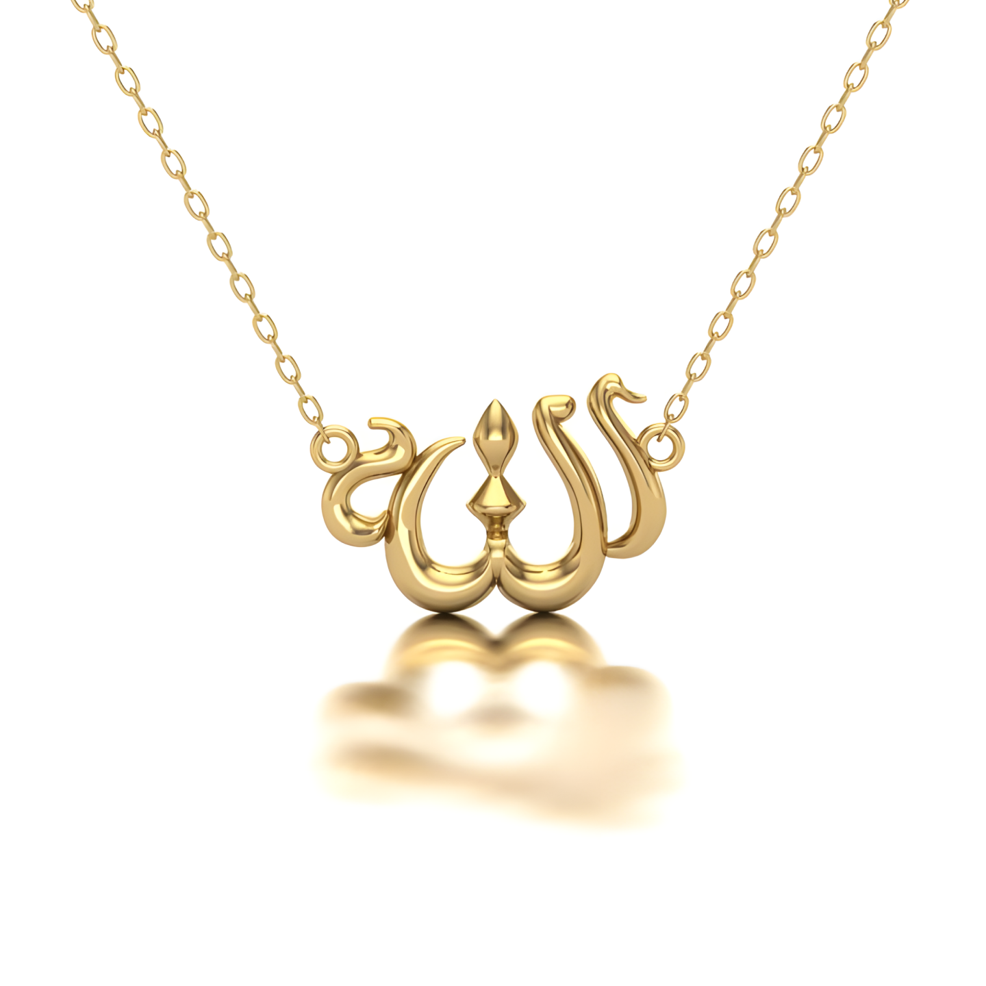 A gold necklace with the letter w on it