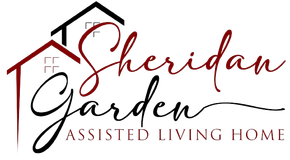 A logo for a company called Sheridan Garden Assisted Living Home A logo for a company called Sheridan Garden Assisted Living Home
