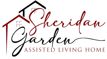 A logo for a company called Sheridan Garden Assisted Living Home A logo for a company called Sheridan Garden Assisted Living Home
