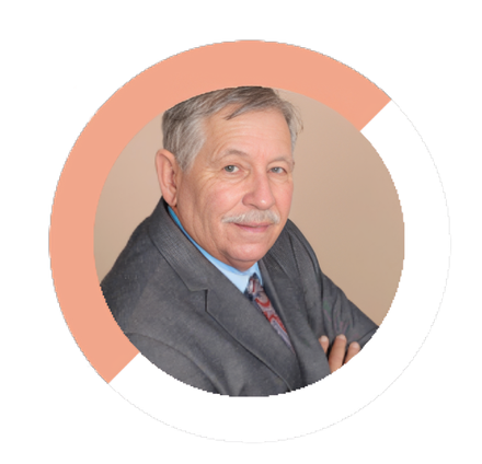 A man in a suit and tie is in a circle