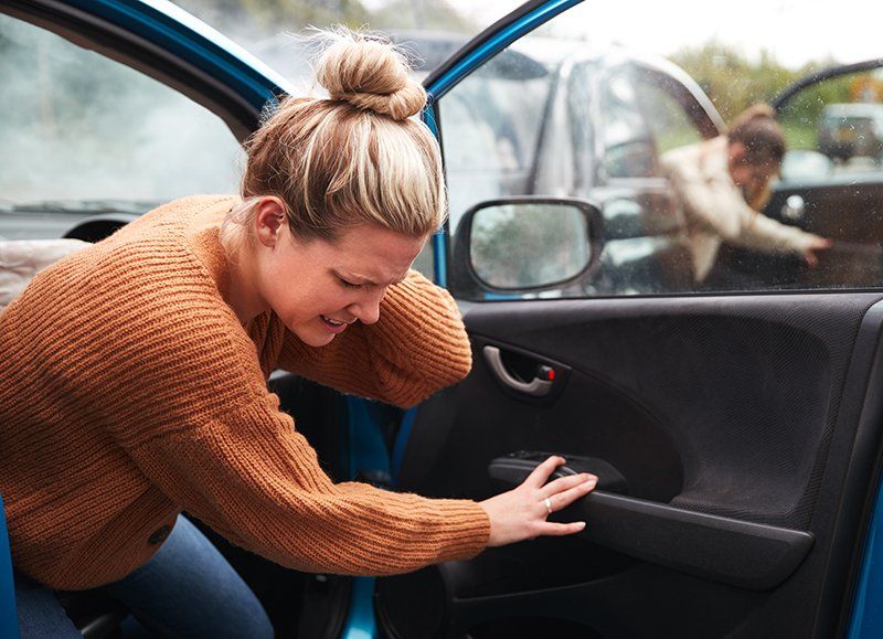 Woman in car accident