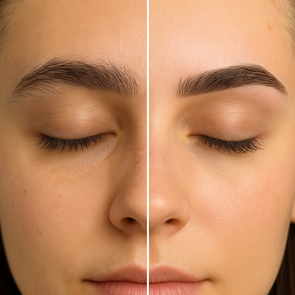 Tel Aviv woman with glowing skin and flawless makeup after Botox — beauty and skin care results.