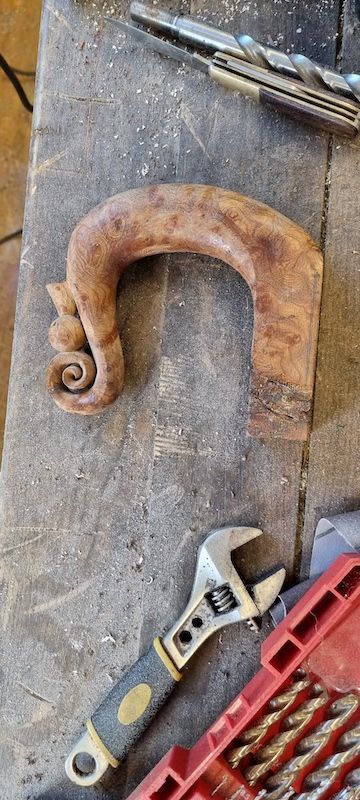 The carved handle Stick making process Scottish Crookmaker's Association