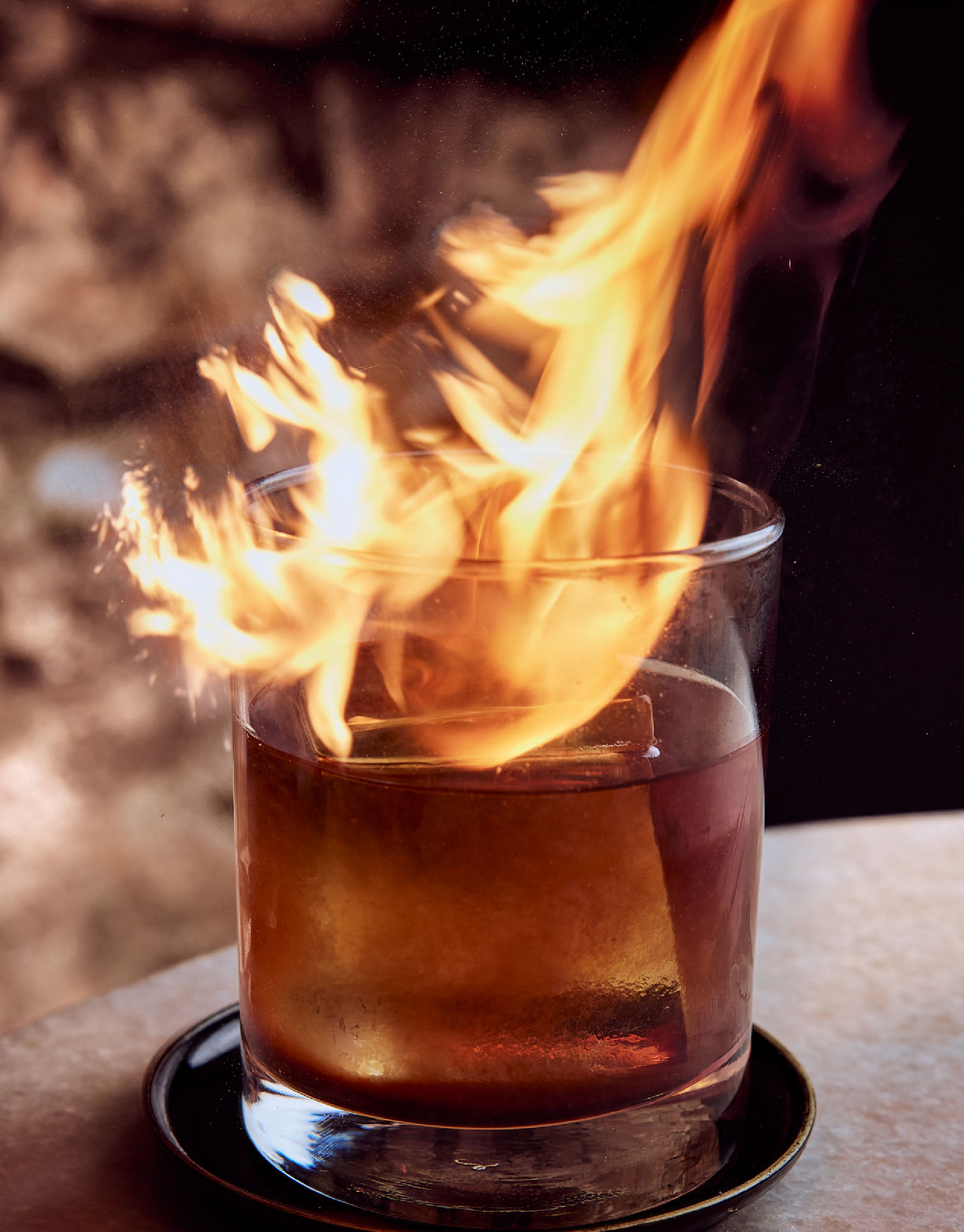 Flamed cocktail whiskey row, Prescott Arizona