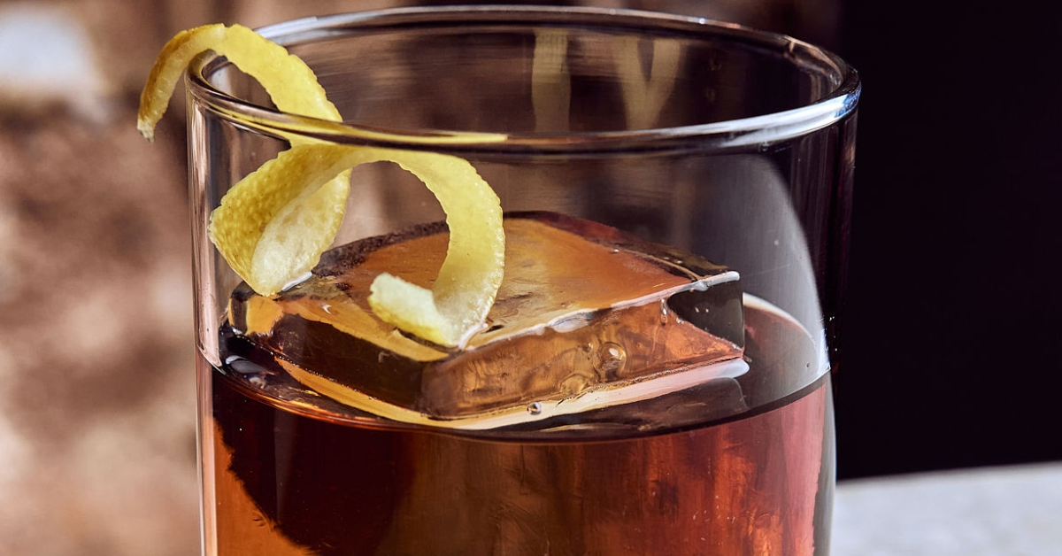 Classic cocktail served over large ice Prescott Arizona