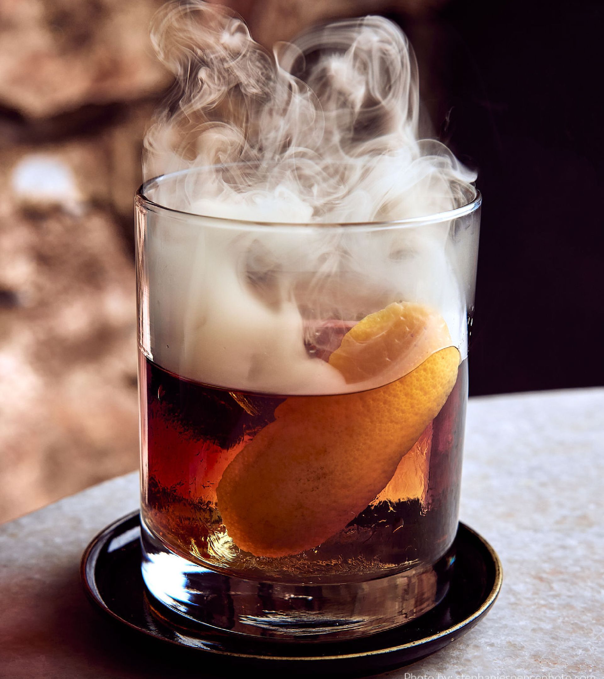 Smoked bourbon whiskey cocktail, Prescott Arizona