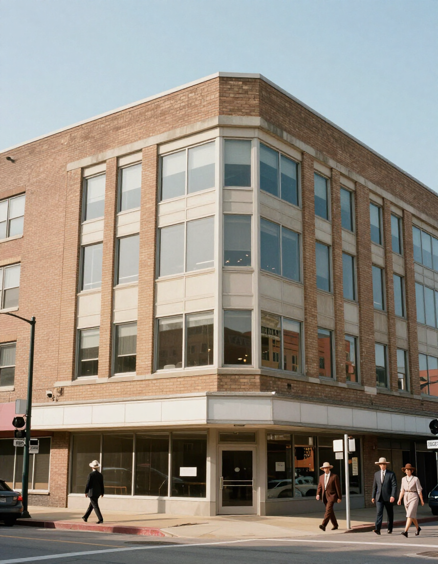 Mid-century commercial office building in the Clayton MO business district