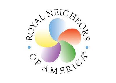 The logo for royal neighbors of america is a colorful flower in a circle.