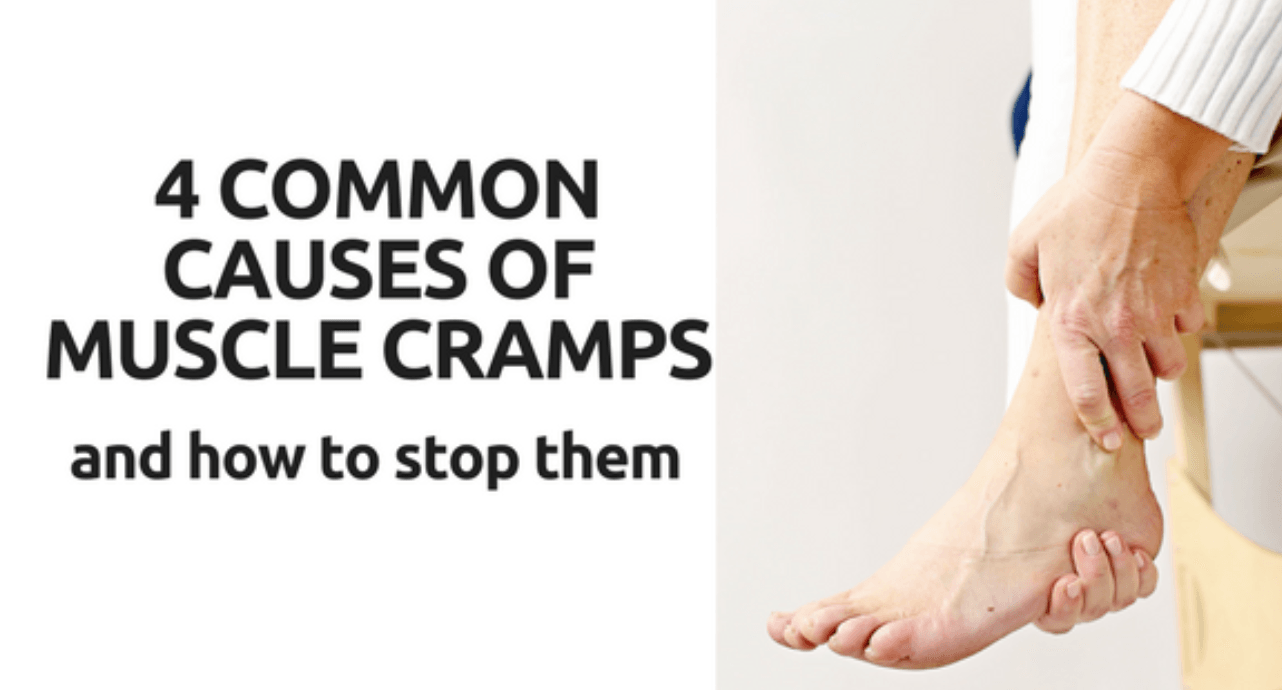 There are four common causes of muscle cramps and how to stop them.