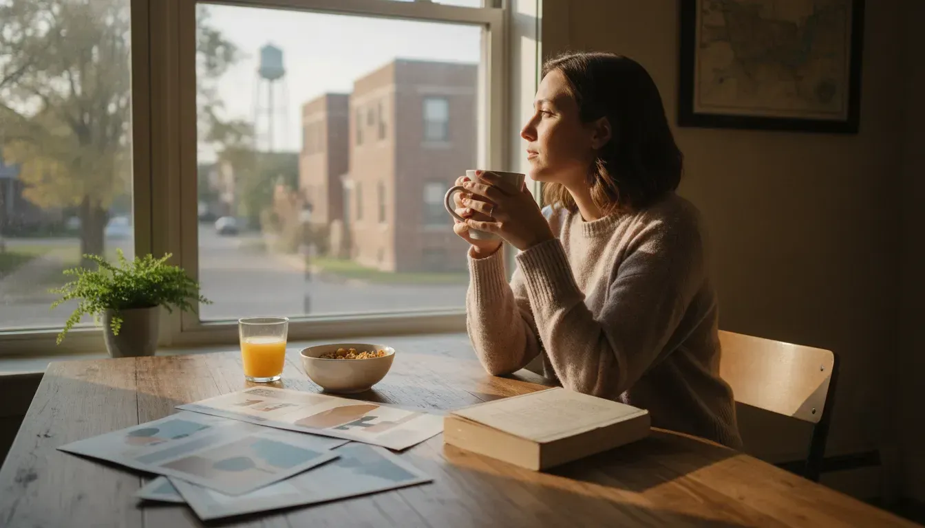 Renter reviewing rental payment information at home