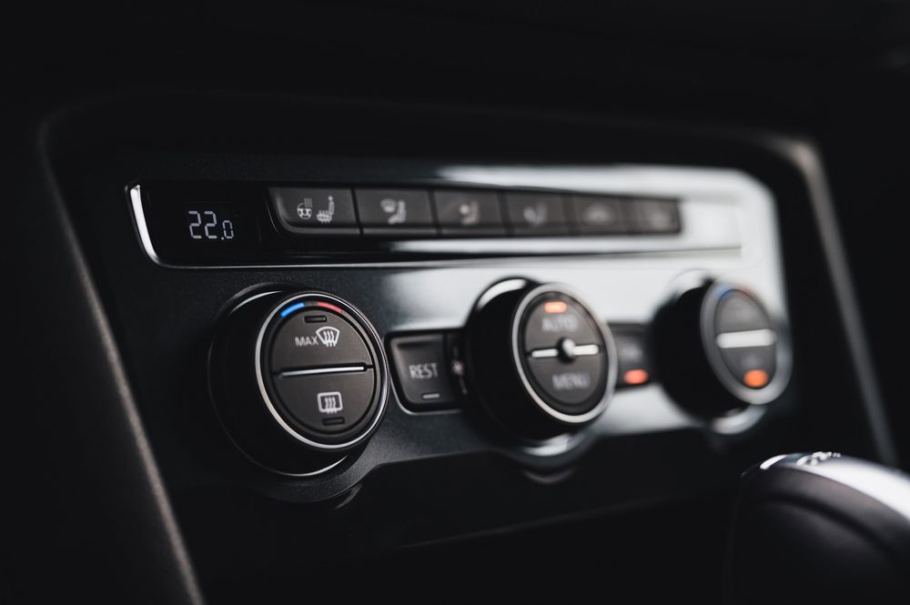 Close Up of a Car 's Air Conditioning Control Panel — Oaks Automotive Pty Ltd in Oak Flats, NSW