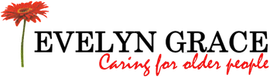 Logo featuring a red gerbera daisy and the text