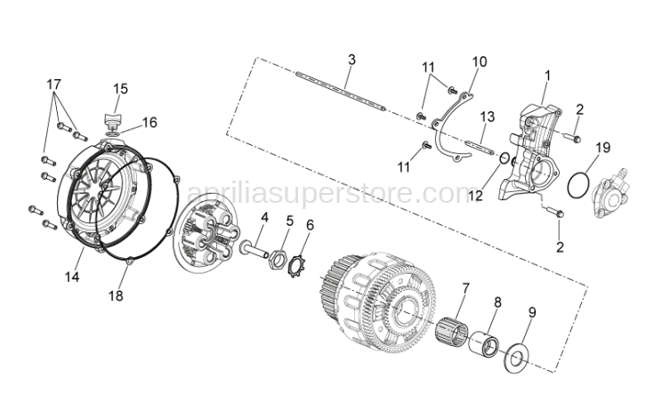 Paper Gasket Clutch Cover Aprilia Dorsoduro / Shiver 750