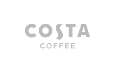 Costa Coffee logo in gray text on a white background