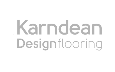 Karndean Designflooring logo in light gray text on a white background