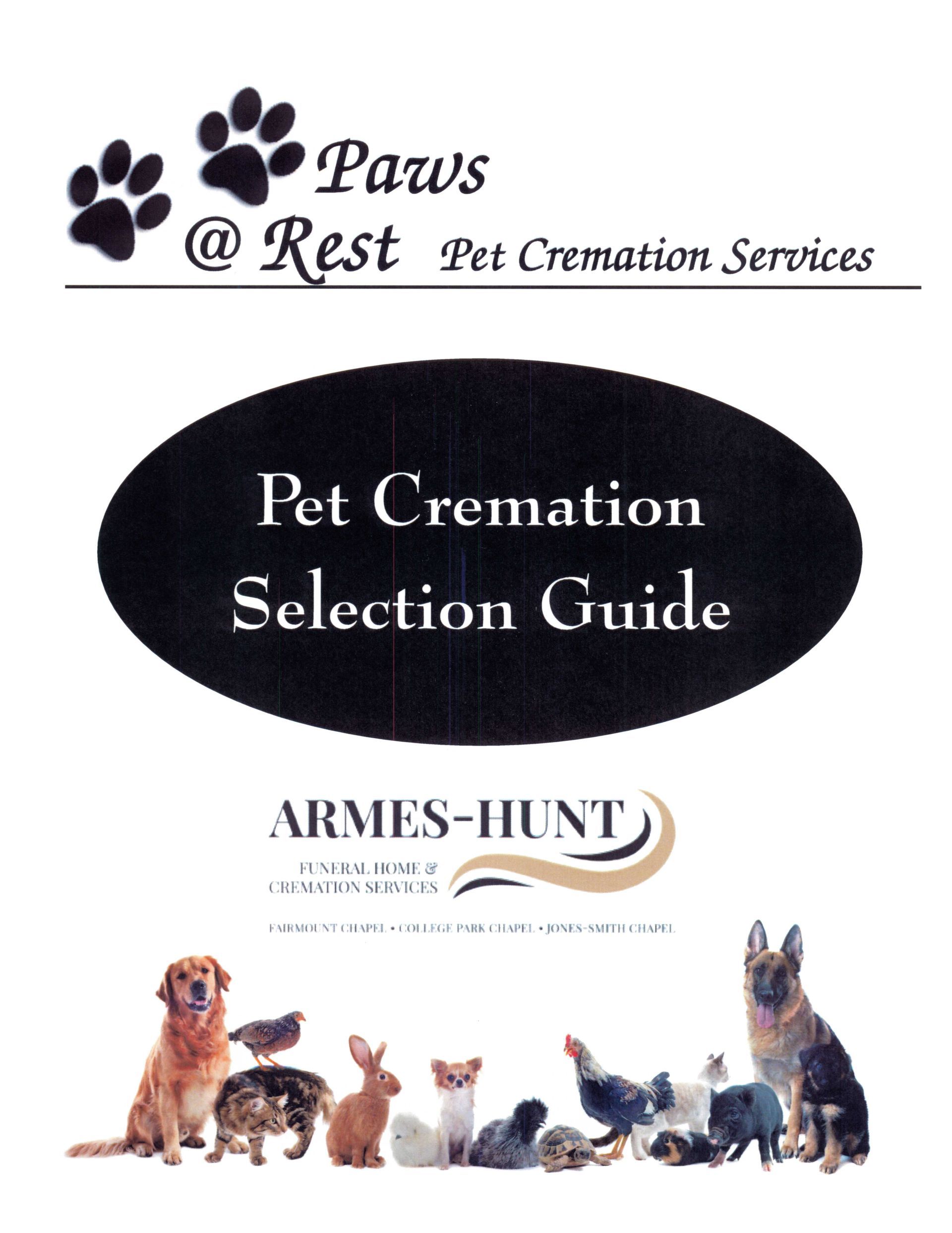 Paws rest pet cremation services pet cremation selection guide