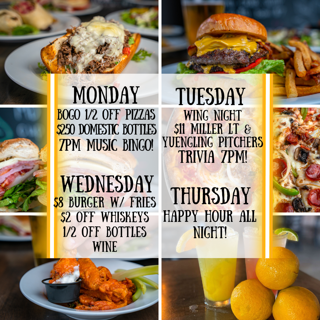 J'Ville Grille Weekly Specials Graphic