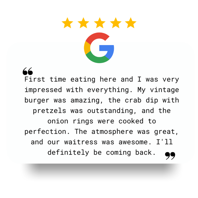 J'ville Grille Google Review