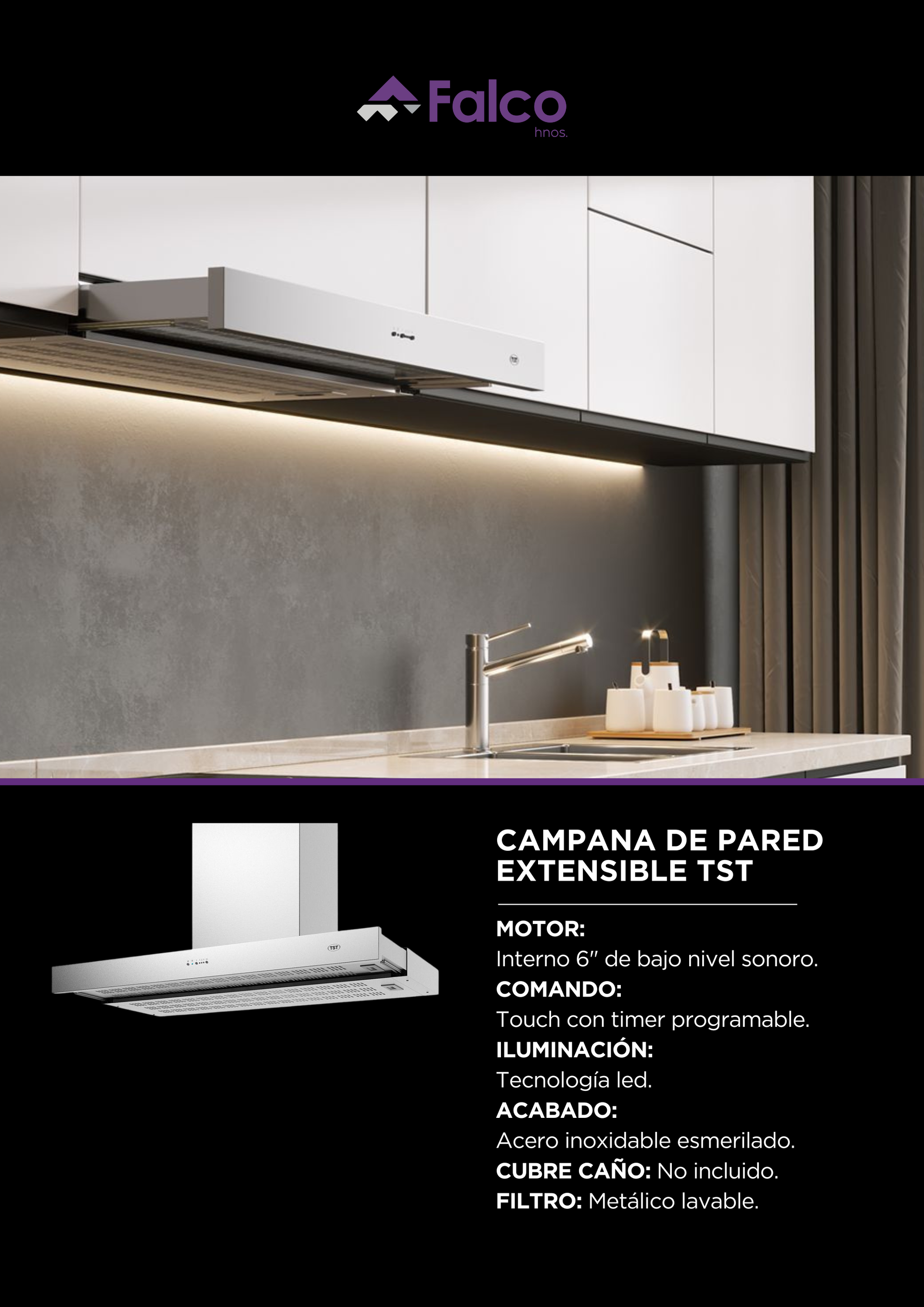 Cocina moderna con gabinetes blancos