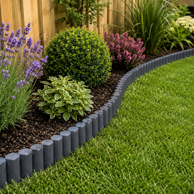 A man is laying a roll of artificial grass on the ground.