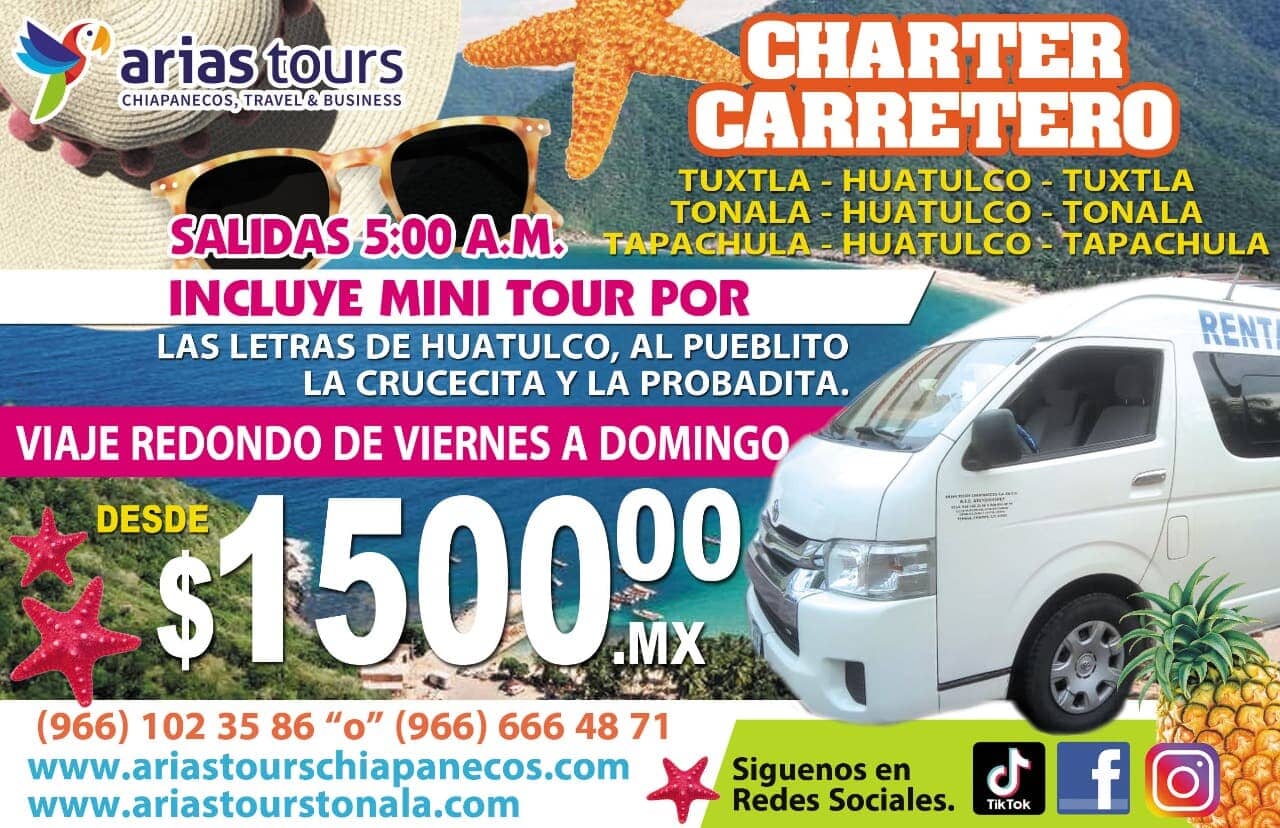 ARIAS TOURS CHIAPANECOS Charter Carretero