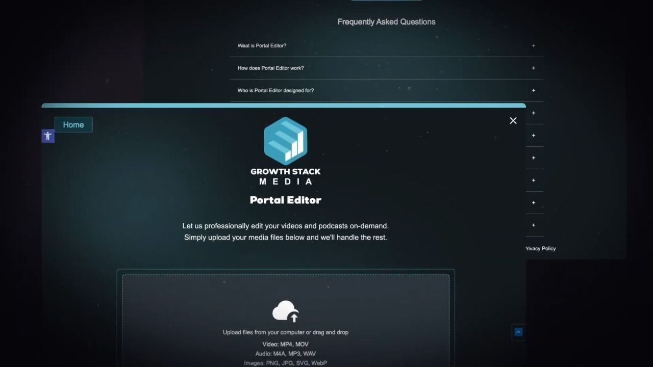 Portal Editor: Portal Editor by Growth Stack Media Demo