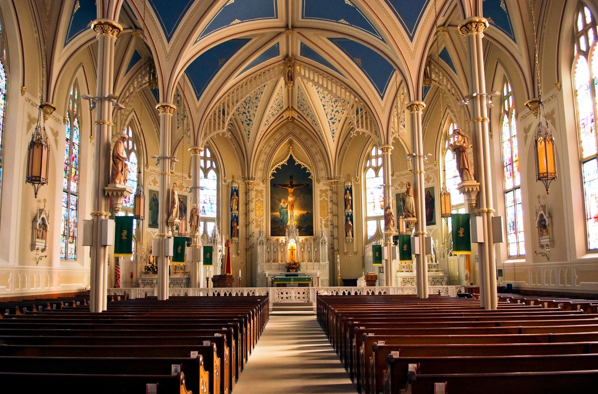 Inside of a historic church