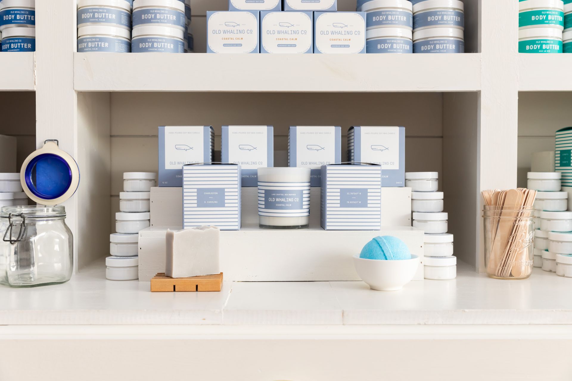 Credit: Leslie Ryann McKellar A selection of products in the Charleston store of Old Whaling Company