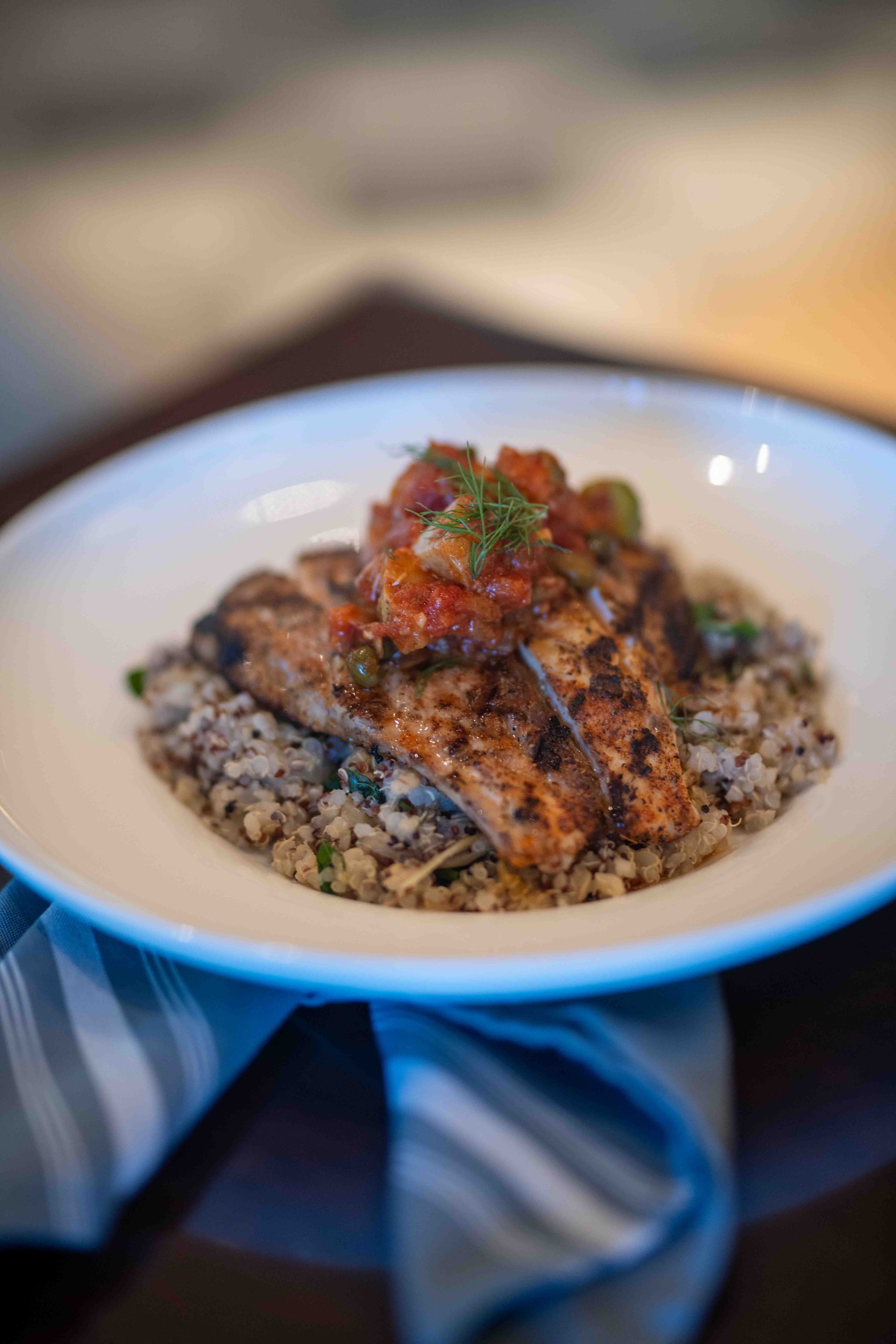 Local red fish dish