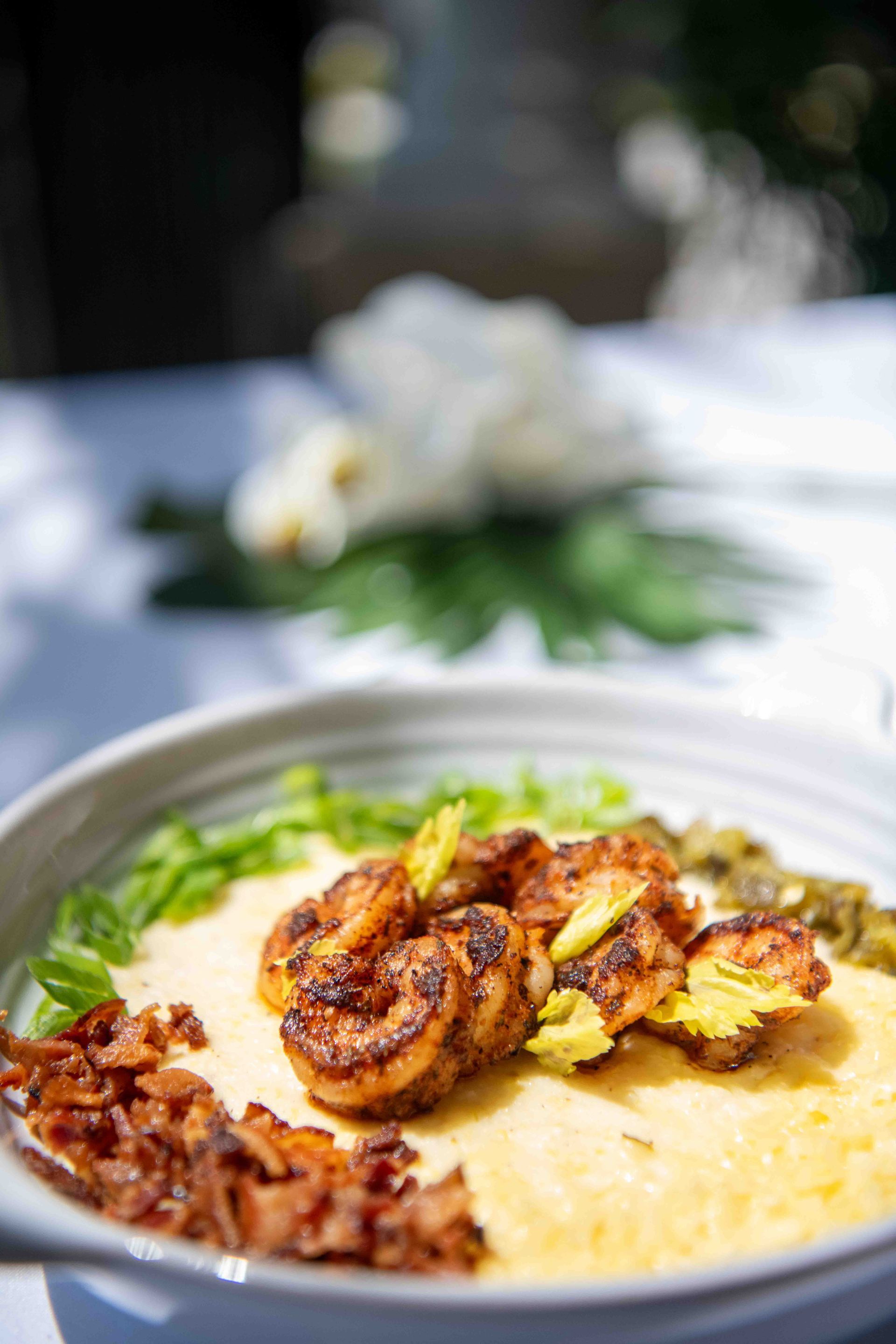 The Westin Jekyll Island Beach Resort shrimp and grits dish