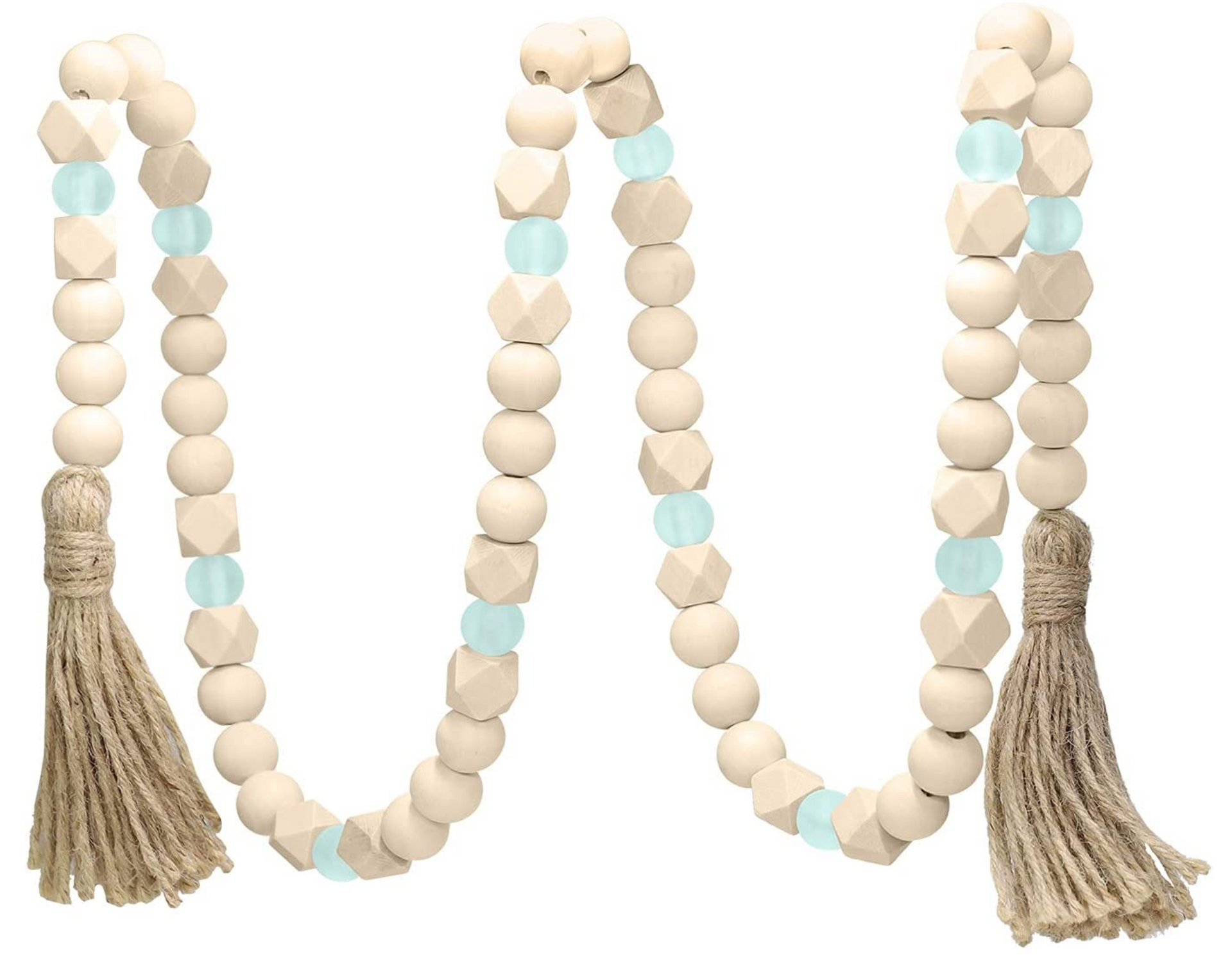 Wood bead garland