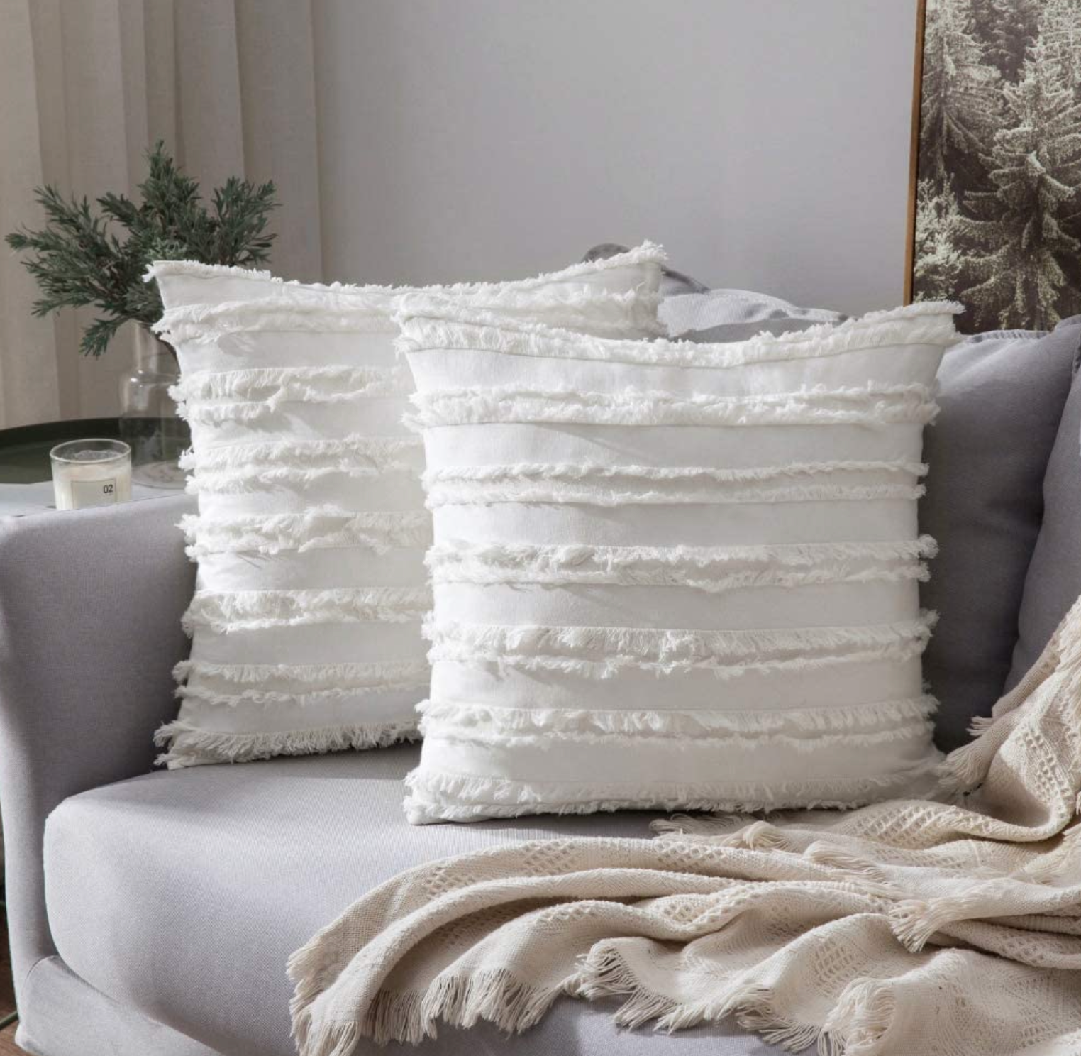 White pillows