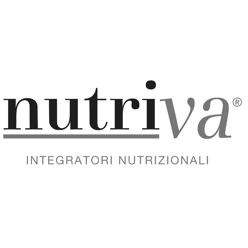 Logo Nutriva con il nome del marchio sopra la scritta