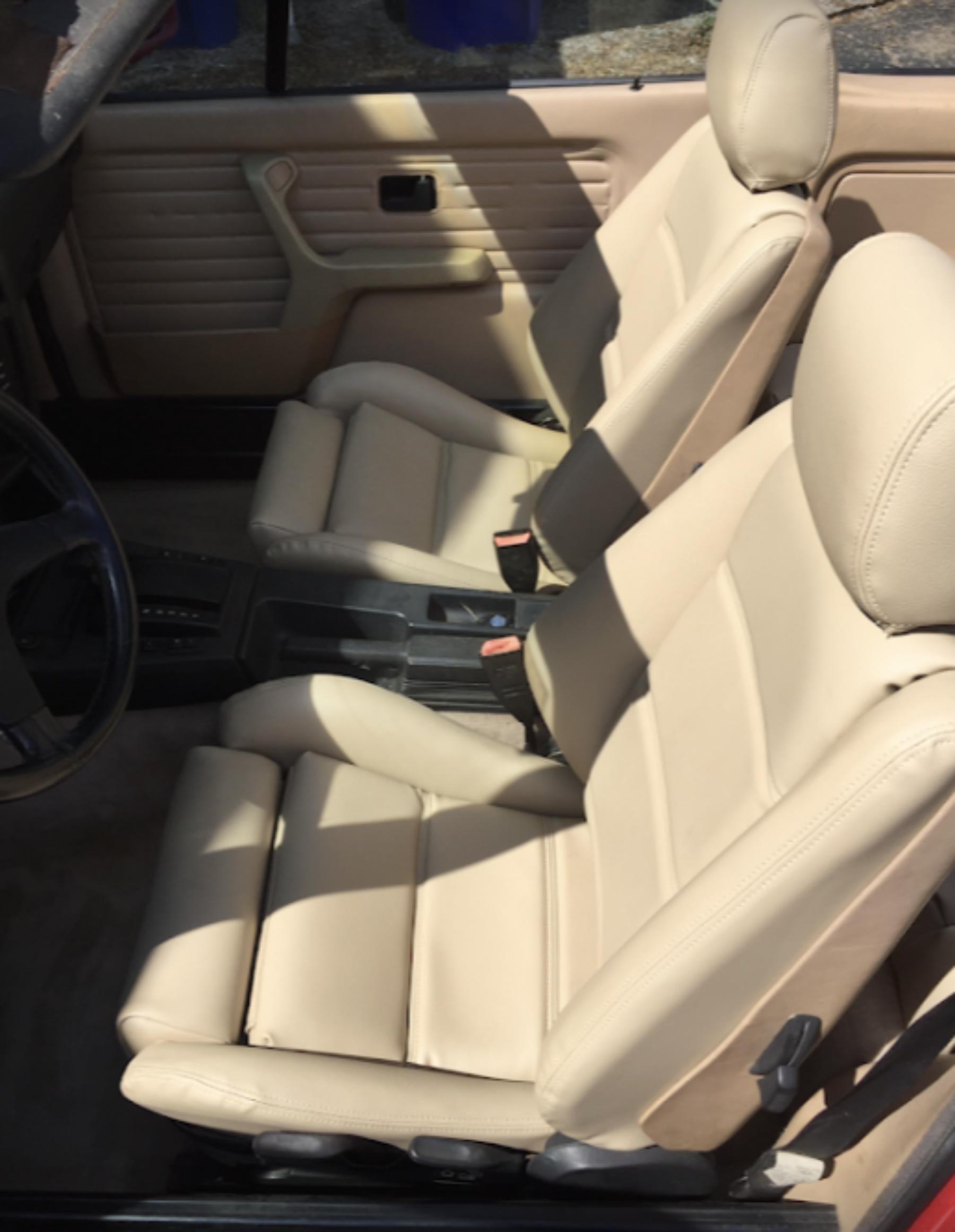 cream car interior