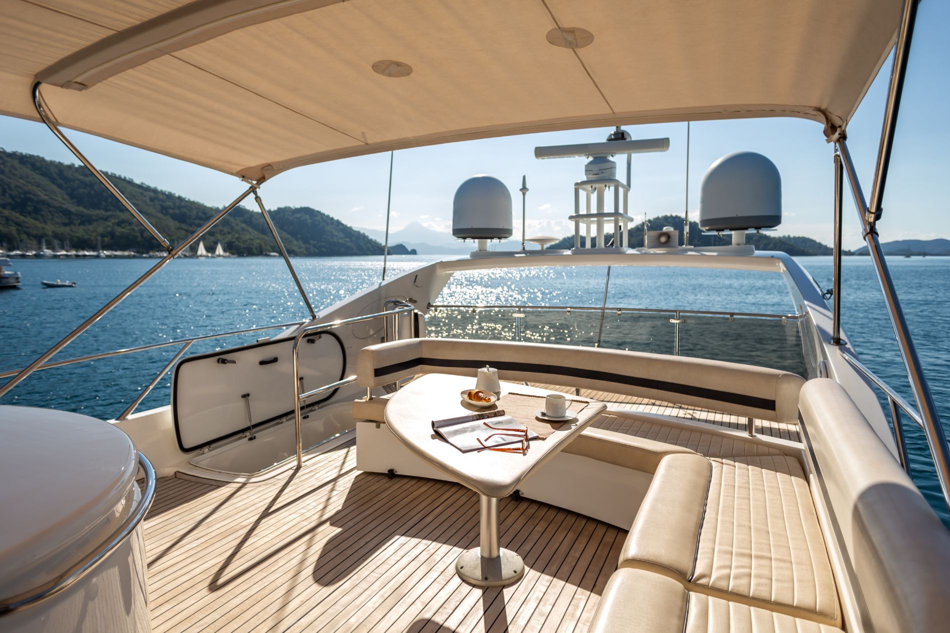 Boat interior at sea