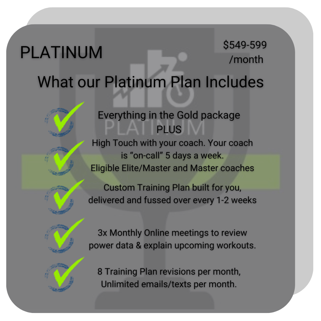 A platinum plan includes everything in the gold package